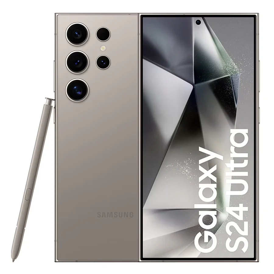 SAMSUNG Teléfono celular Galaxy S24 Ultra, teléfono inteligente AI de 256 GB, Android desbloqueado, cámara con zoom de 50 MP, batería de larga duración, S Pen, versión estadounidense, 2024, gris