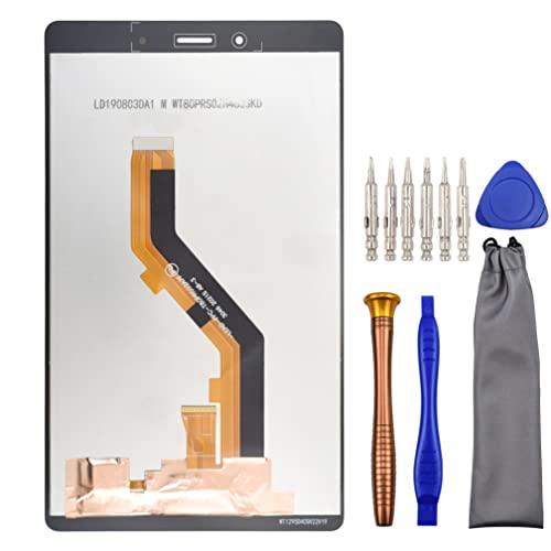 Tablet Complete Screen LCD Digitizer Touch Assembly Replacement for (LTE Version) Samsung Galaxy Tab A 8.0 (2019) SM-T295 with Tool Kit Black 8.0″